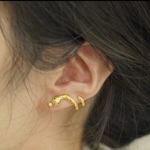 Elegant Gold Snake Earrings